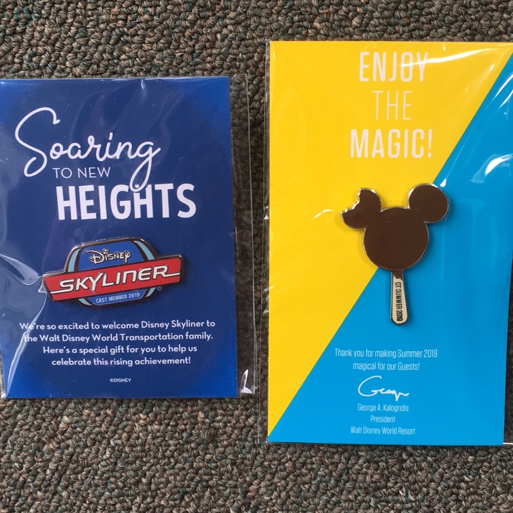 Set of two (2) Disney cast member trading pins